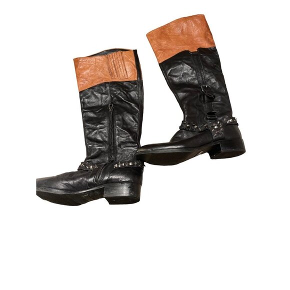 Sam Edelman Two Toned Spike Detailed Knee High Boots Sz 9M - Picture 4 of 12